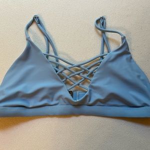 Blue Triangle Bikini Top